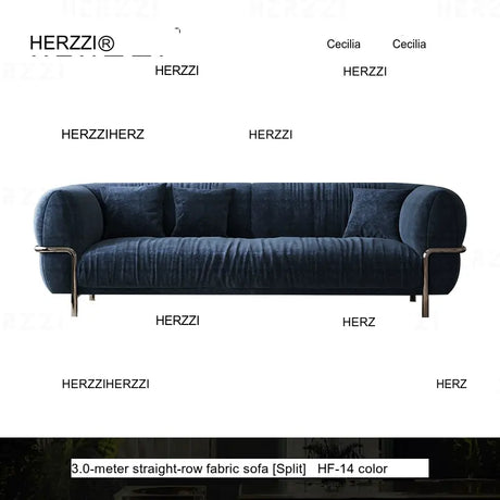HERZZI Santiago Elegant Stainless Steel Vintage Sofa from HERZZI