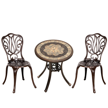 ZIYE Fujiko Elegant Wrought Iron 3-Piece Coffee Table Set from ZIYE