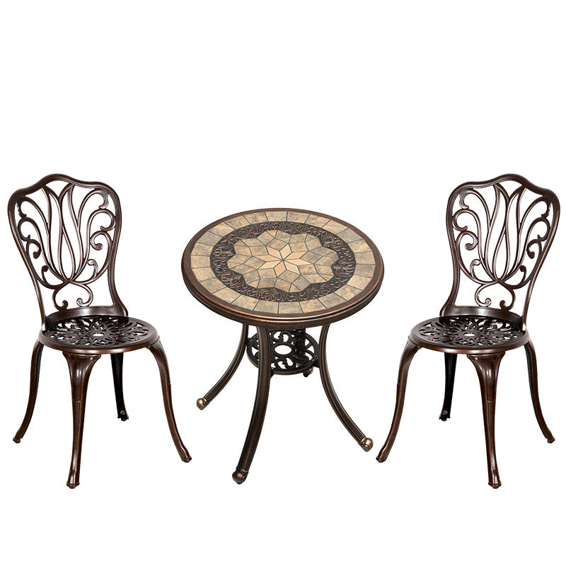 ZIYE Fujiko Elegant Wrought Iron 3-Piece Coffee Table Set from ZIYE
