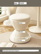 MOXER Elowen Elegant Solid Wood Rotating Dressing Stool from MOXER