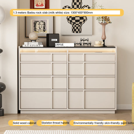 LINYUE Bennett Retro Solid Wood Multi-Drawer Cabinet from LINYUE