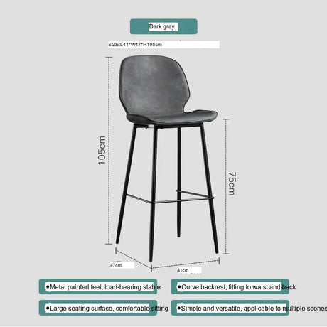 ABOUT WHITE Santiago Elegant High-Foot Luxury Bar Chair from ABOUT WHITE