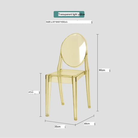 ABOUT WHITE Santiago Sleek Modern Transparent Dining Chair from ABOUT WHITE