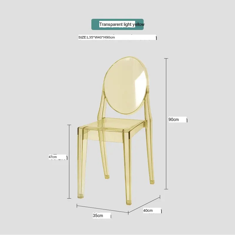 ABOUT WHITE Santiago Sleek Modern Transparent Dining Chair from ABOUT WHITE