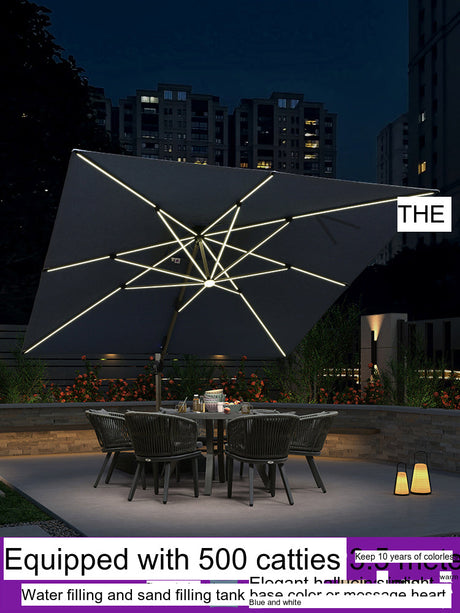 ZIYE Isola Solar-Powered Street Umbrella for Leisure Villa. from ZIYE