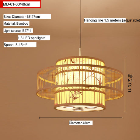 BOJI Elowen Traditional Woven Lights Ceiling Lamp from BOJI
