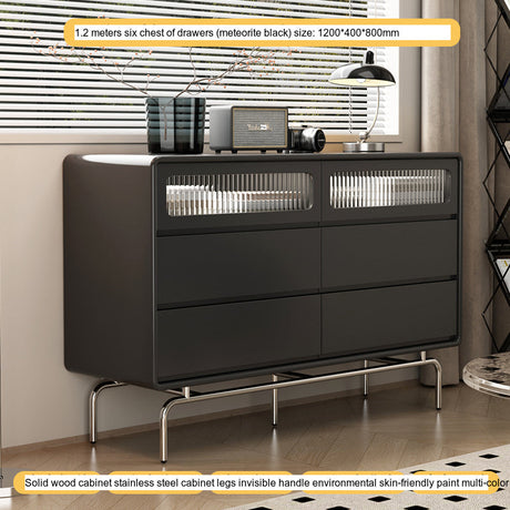 LINYUE Atlas Bauhaus Solid Wood Multi-Drawer Side Cabinet from LINYUE