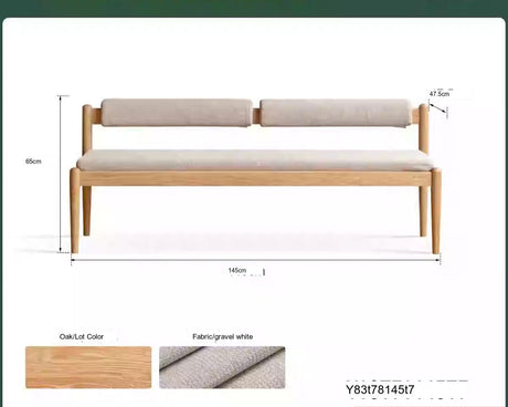 GENJI Haruki Elegant Solid Oak Dining Bench from GENJI