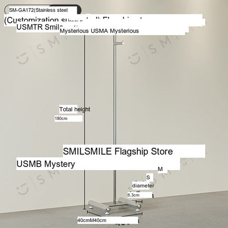 SM Henry Stainless Steel Clothing Hanger Stand from SM