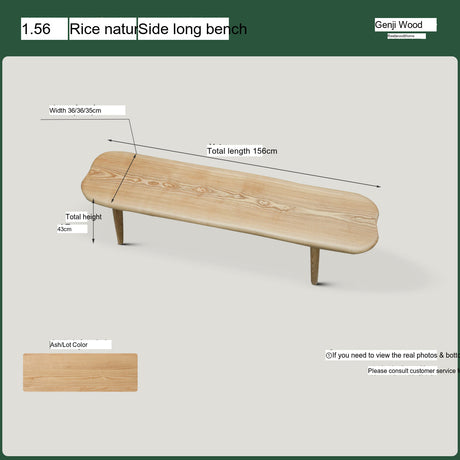 GENJI Akira Rustic Solid Wood Leisure Bench from GENJI