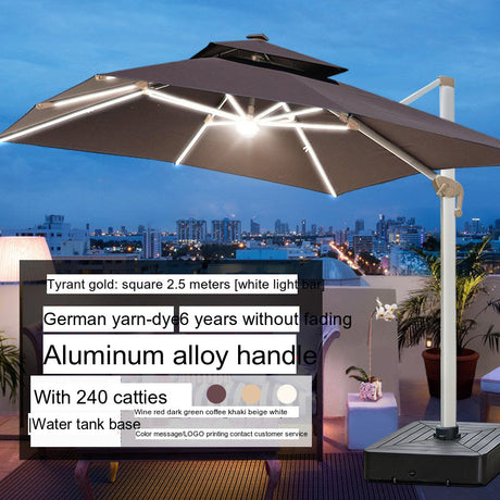 MOJIA Selene Solar-Powered Garden Umbrella with Ambient Glow from MOJIA