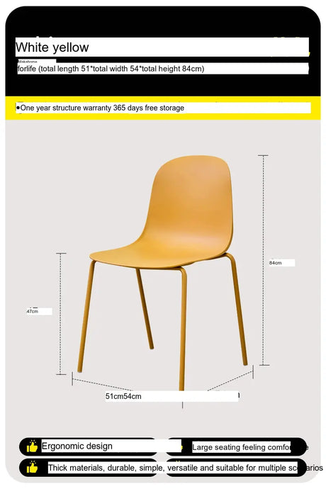 ABOUT WHITE Isolde Minimalist Stackable Dining Chair from ABOUT WHITE
