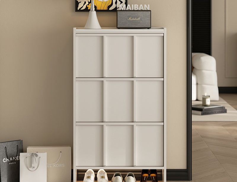 LINYUE Aurora Ultra-Thin Solid Wood Flip Shoe Cabinet from LINYUE