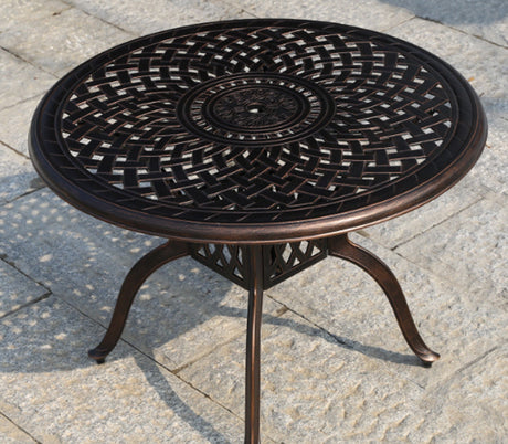 MOJIA Osiris Wrought Iron Outdoor Coffee Table for Timeless Charm from MOJIA