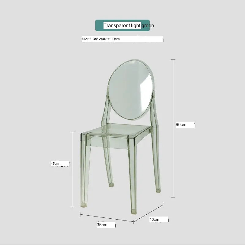 ABOUT WHITE Santiago Sleek Modern Transparent Dining Chair from ABOUT WHITE