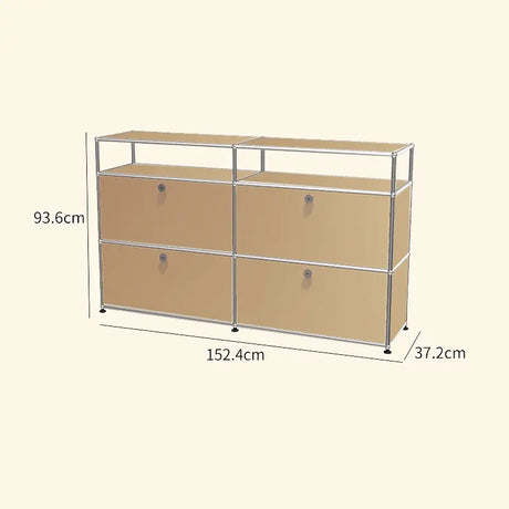 LAIMO Beatrice Retro Modular Stainless Steel Living Room Cabinet from LAIMO