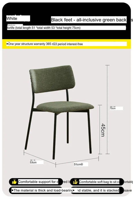 ABOUT WHITE Anouk Luxurious Retro Backrest Dining Chair from ABOUT WHITE