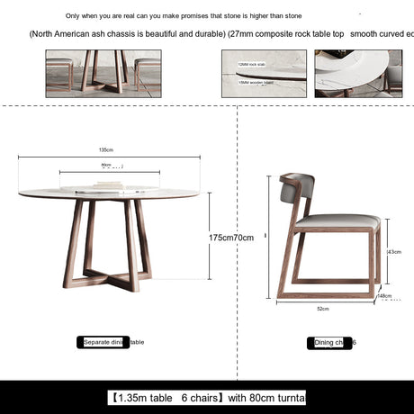 OROMA Cordoba Minimalist Solid Wood Dining Set from OROMA