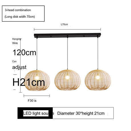 BOJI Haruko Vintage Woven Ceiling Lamp Retro Light Fixture from BOJI