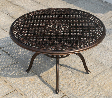 MOJIA Osiris Wrought Iron Outdoor Coffee Table for Timeless Charm from MOJIA