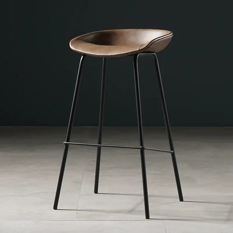 ABOUT WHITE Isadora Minimalist Iron High Bar Stool from ABOUT WHITE