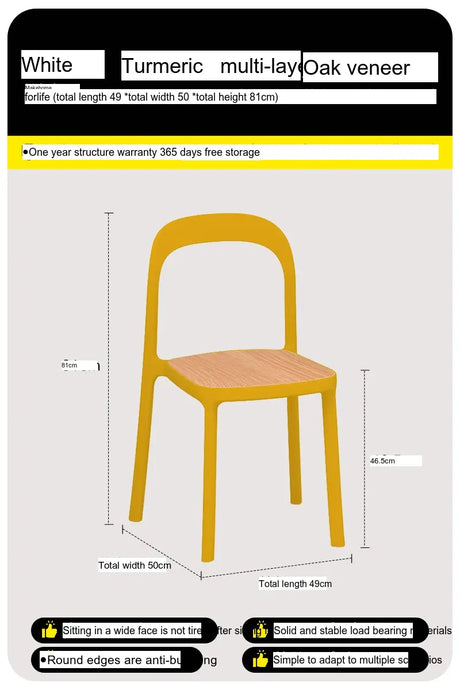 ABOUT WHITE Seville Minimalist Plastic Dining Chair from ABOUT WHITE