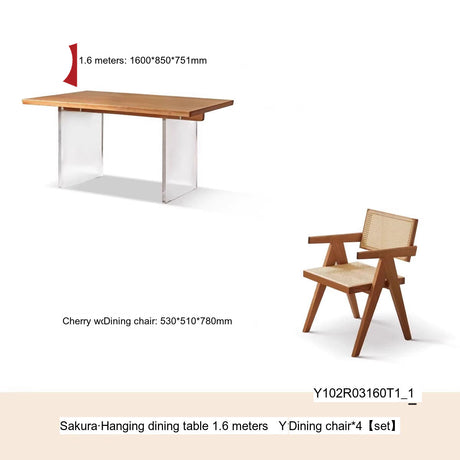 GENJI Haruto Elegant Cherrywood Dining Table from GENJI