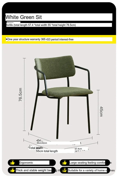 ABOUT WHITE Iskandar Elegant Light Luxury Dining Chair from ABOUT WHITE