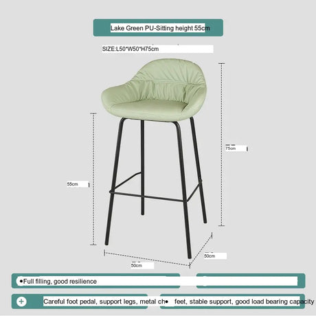 ABOUT WHITE Damaris Sleek Contemporary Nordic Bar Stool from ABOUT WHITE