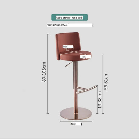 ABOUT WHITE Isabeau Nordic Simple High-Foot Bar Chair with Rotation & Light Luxury. from ABOUT WHITE