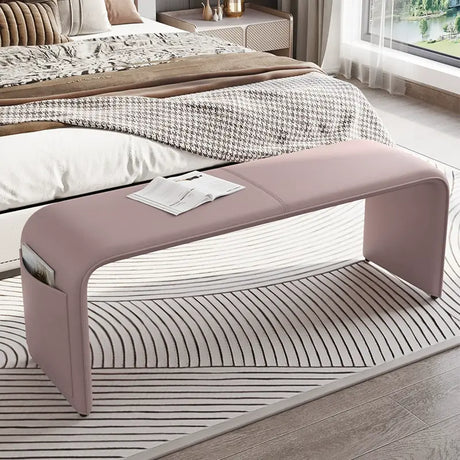 GANGETIC AGE Valdemar Sleek Luxury Saddle Leather Bedroom Bench from GANGETIC AGE