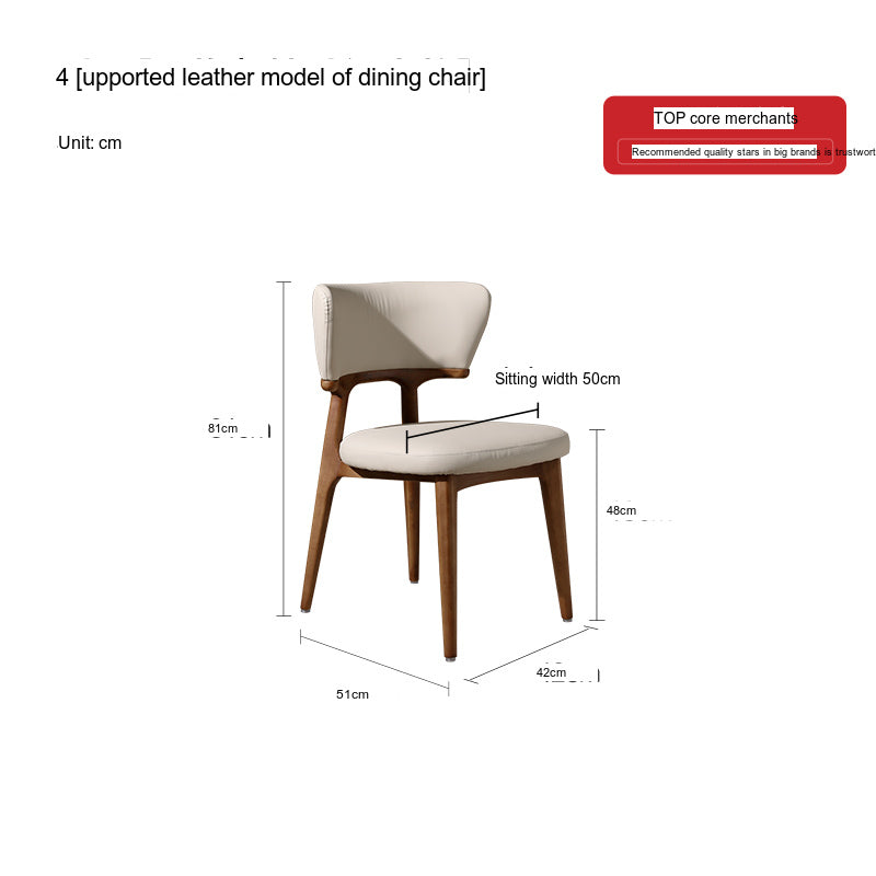 QUANMU Santiago Elegant Solid-Wood Rectangular Dining Table from QUANMU