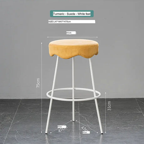 ABOUT WHITE Marcellus Elegant Luxury Bar Stool from ABOUT WHITE
