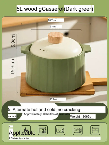 MH Sanzhi High-Temperature Ceramic Casserole Pot from MH