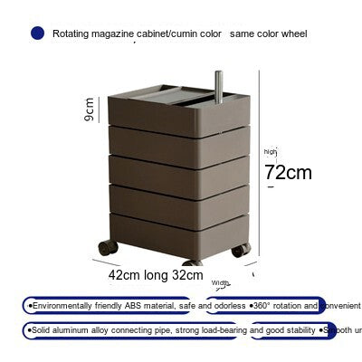 NIYE Isolde Sleek Acrylic Rotating Nightstand from NIYE