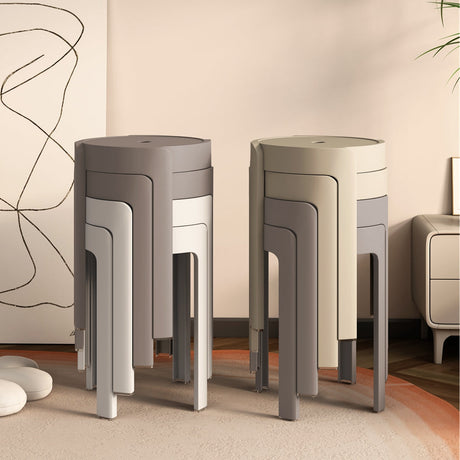 A&D Marisol Stylish Stackable Round Stool from A&D