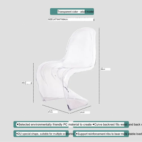 ABOUT WHITE Jintae Minimalist Transparent Dining Chair from ABOUT WHITE