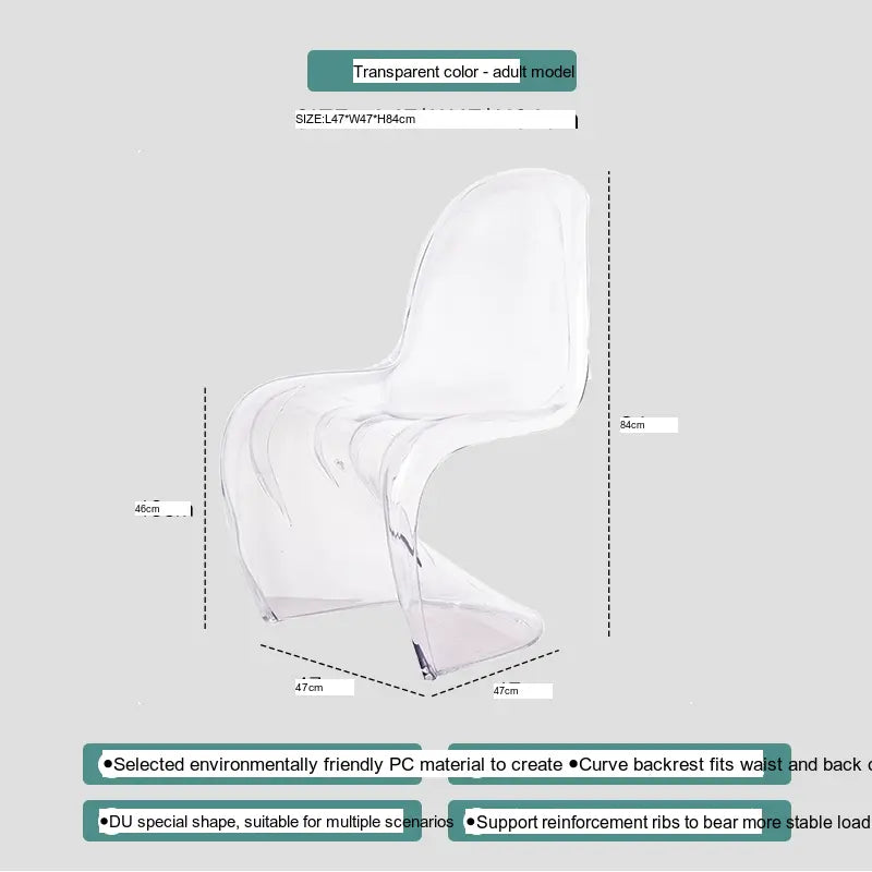 ABOUT WHITE Jintae Minimalist Transparent Dining Chair from ABOUT WHITE