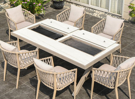 MOJIA Callista Aluminum Outdoor Lounge Chair for Modern Villas from MOJIA