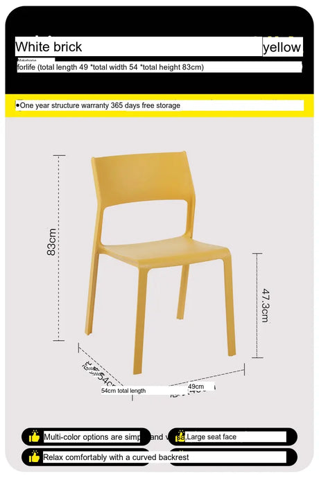 ABOUT WHITE LYSANDER Modern Minimalist Plastic Dining Chair from ABOUT WHITE
