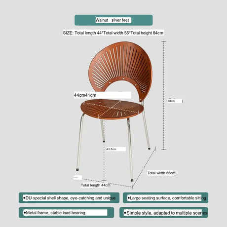 ABOUT WHITE Elowen Sleek Retro Dining Chair from ABOUT WHITE