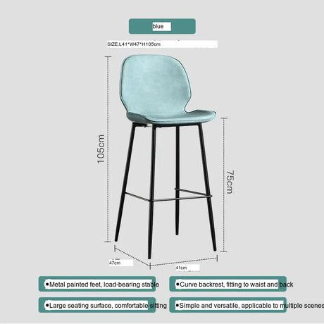 ABOUT WHITE Santiago Elegant High-Foot Luxury Bar Chair from ABOUT WHITE