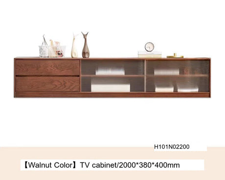 GENJI Santiago Elegant Solid Wood TV Cabinet Combo from GENJI