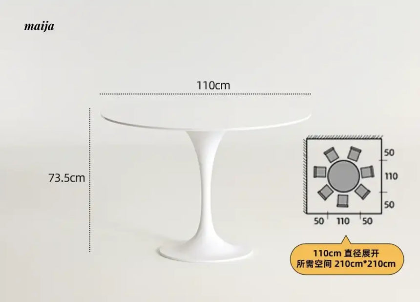PUMPKIN BOX Round Tulip Dining Table from PUMPKIN BOX