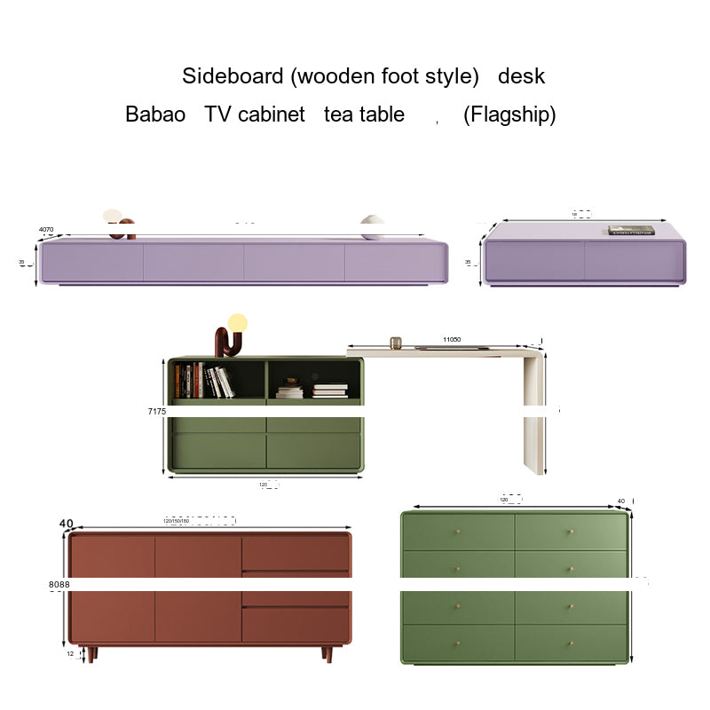 KOCU HOME Isolde Minimalist Customizable TV Cabinet Coffee Table Combination from KOCU HOME