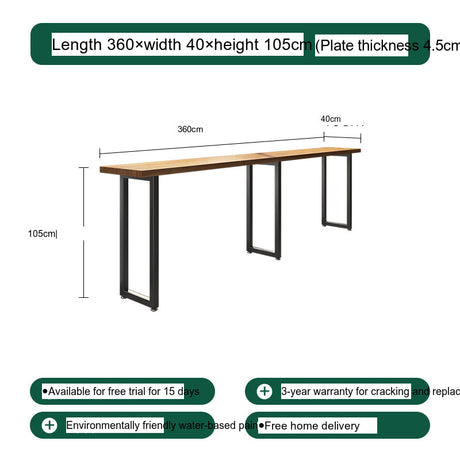 WEIMEI Santiago Rustic Industrial Iron Art Solid Wood Bar Table from WEIMEI
