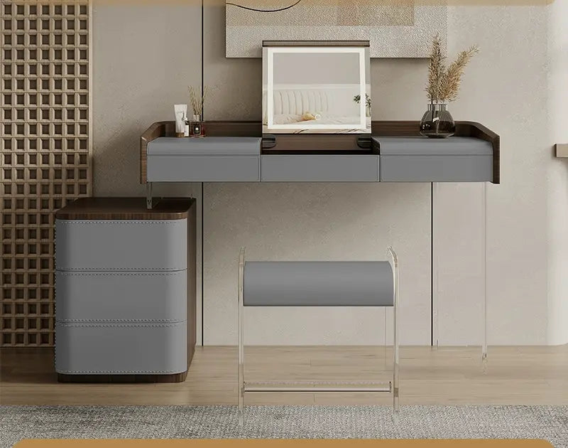 GEPH Mia Natural Wood Acrylic Dressing Table from GEPH