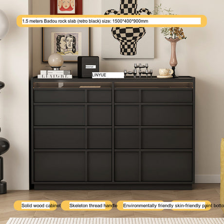 LINYUE Bennett Retro Solid Wood Multi-Drawer Cabinet from LINYUE