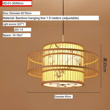 BOJI Elowen Traditional Woven Lights Ceiling Lamp from BOJI