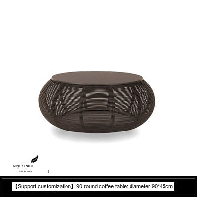 RATTAN SPACE Thibault Cozy Three-Piece Vine Chair Set from RATTAN SPACE